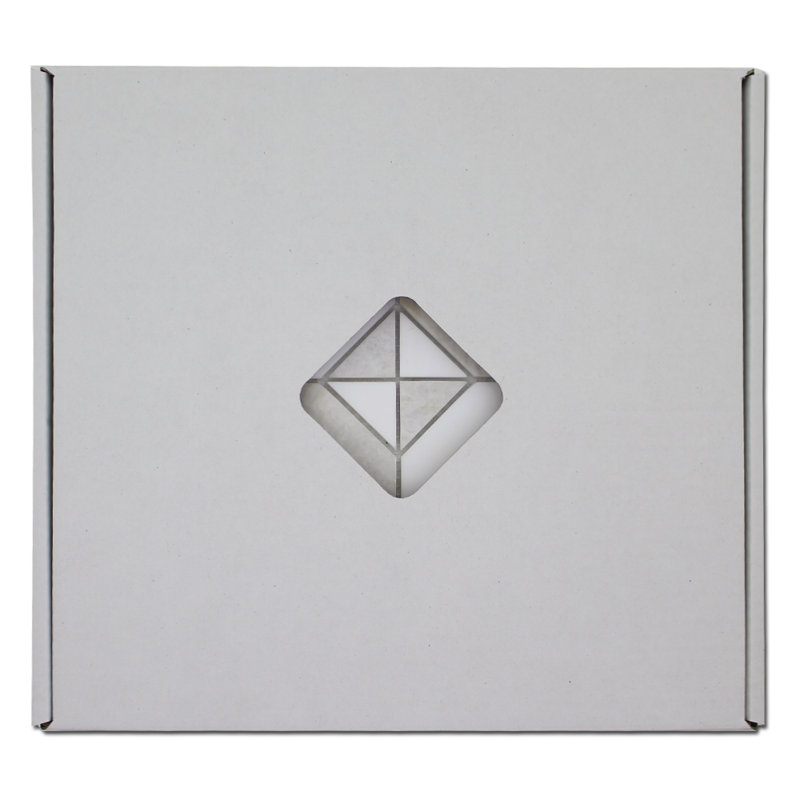 3" x 3" Marble Grid Mosaic Tile, White/Gray