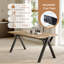 Table de conférence modulaire moderne avec pieds en métal noir pour les espaces de réunion de bureau