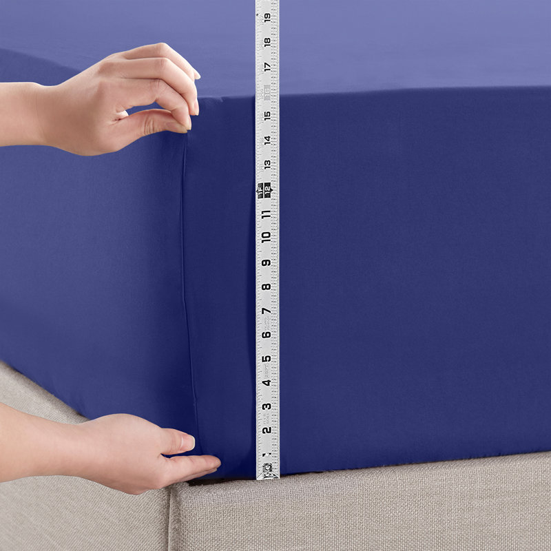 Luxury Double Brushed Microfiber Deep Pocket Fitted Sheet – 16” Mattress Fit, Wrinkle-Free, Fade Resistant & Breathable