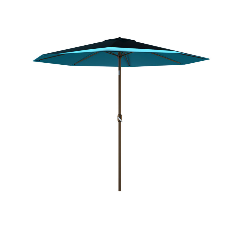 Parasol de marché 9 pi Reneau, Bleu sarcelle