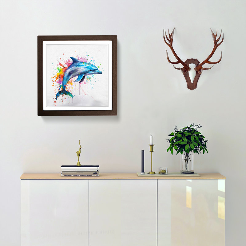 Single Picture Frame Print on Wood, Walnut