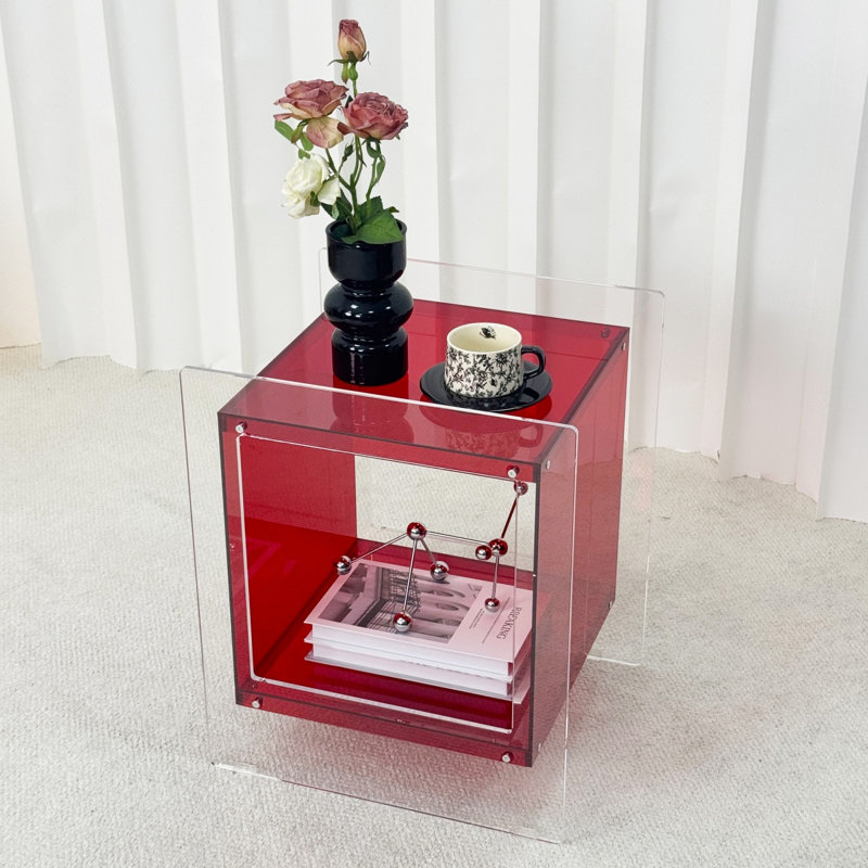 Frame End Table, Red
