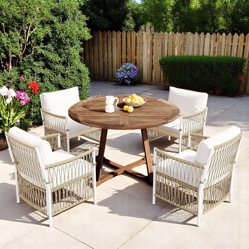 5 - Piece Outdoor Extendable Dining Set