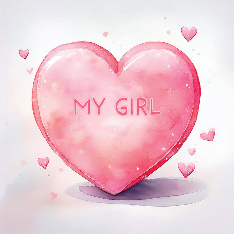 My Girl Candy Heart 16 x 16