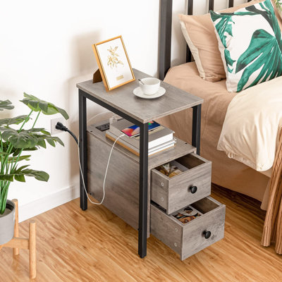 End Table with Charging Station