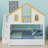 House Roof Bunk Bed with Window,Storage Drawers  for Kids and Teens