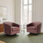 75.2Cm Wide Tufted Swivel Barrel Chair-914459160