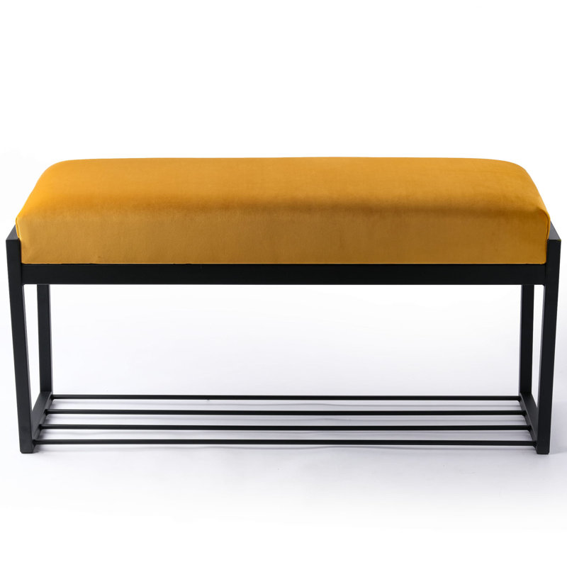 Gaetanino Velvet Upholstered Storage Bench, H40 x W120 x D30cm