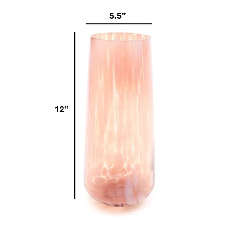 Vase | Long vase en verre élégant | Centre de table décoratif moderne | 12 po
