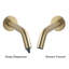 Gold Wall Mount Touchless Faucet & Soap Dispenser for Commercial Toilets