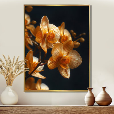 Orchidées noires parfumées Fusion III - art mural Orchidées