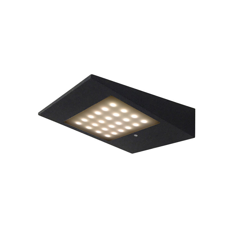 No Power Source Required / Manual Integrated LED Frosted Glass Outdoor Flush Mount with Dusk to Dawn