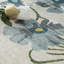 Tapis bleu / ivoire Blodewn-86831349