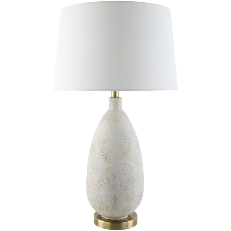 Lampe de table Robertsville, Fer, Doré, H 29 po x l 16 po x P 16 po