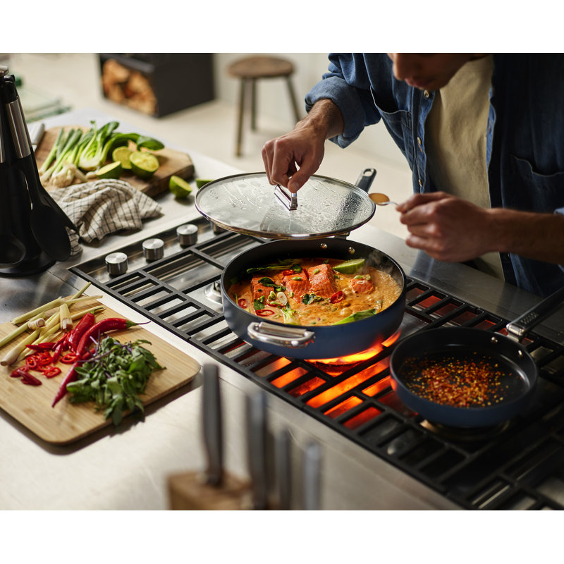 Joseph Joseph Space Ceramic Non-stick 3-Piece Essential Cookware Set with Folding Handles