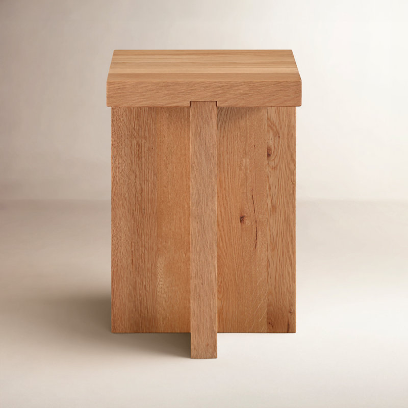 Solid Wood End Table, Natural