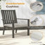 Ensemble de 2 chaises de patio en aluminium toutes saisons de 23 po avec coussins gris épais et structure grise-737357723