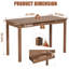 Bureau d'ordinateur avec plateau à clavier - bureaux modernes en bois massif de style Mid-Century de 47 po, petit bureau pour petits espaces de table d'étude, mobilier de salon rétro