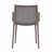 Indoor And Outdoor Armchair, Modern Stackable Plastic With Ergonomic Slatted Back Design, All-Weather PP Material-1125123512