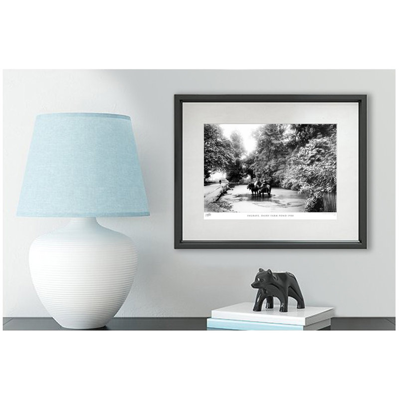 Ingrave, Dairy Farm Pond 1908 by Francis Frith - Single Picture Frame Print, 40cm H x 50cm W x 2.3cm D