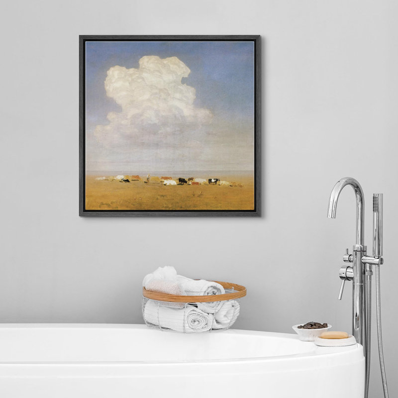 «Cloudy», reproduction sur toile, Noir, H 24 po x l 24 po