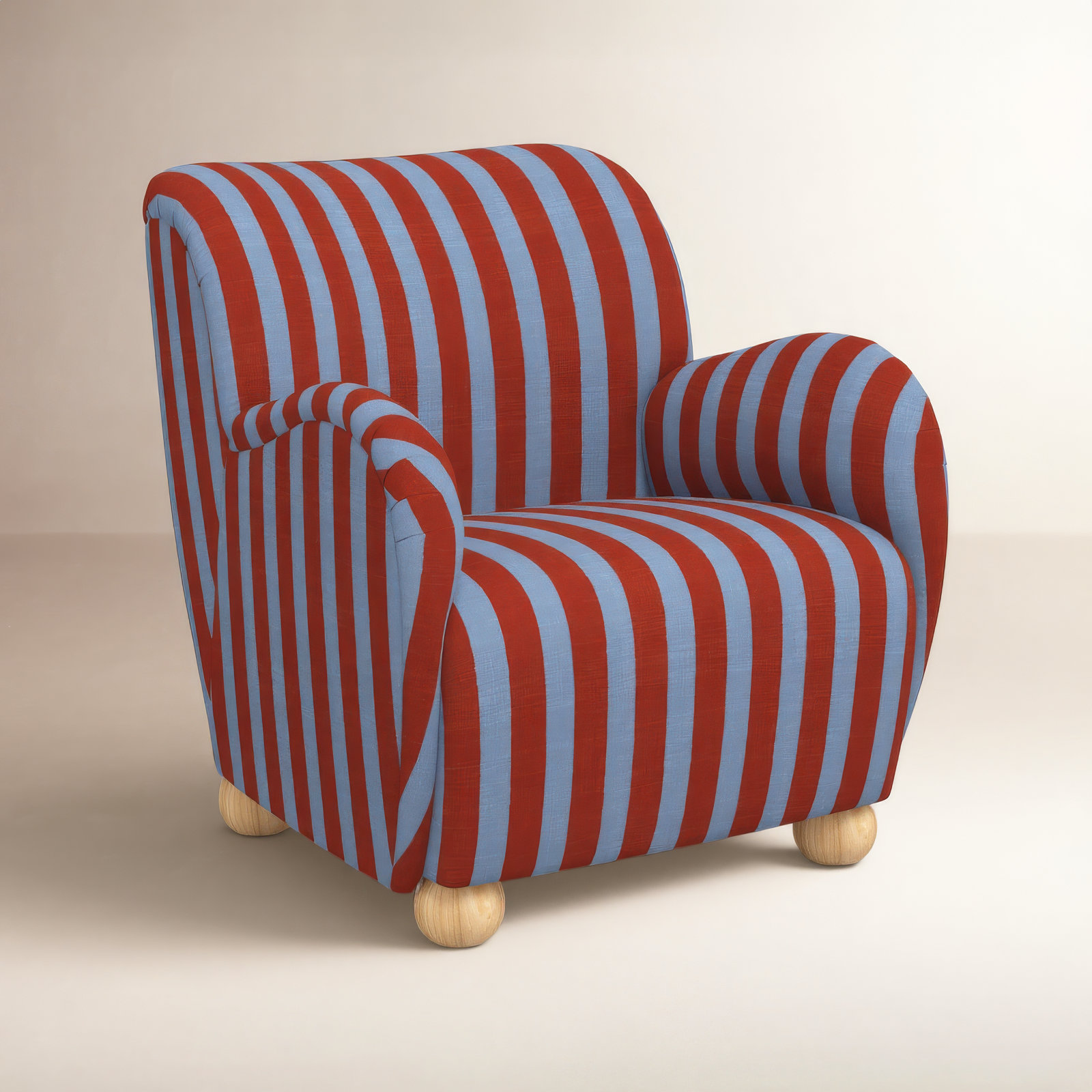 Cowen Cotton Armchair, Brush Canopy Rooibos Tea Rainwash