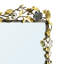 Vintage Bloom Rectangle Brass Framed Dresser Mirror