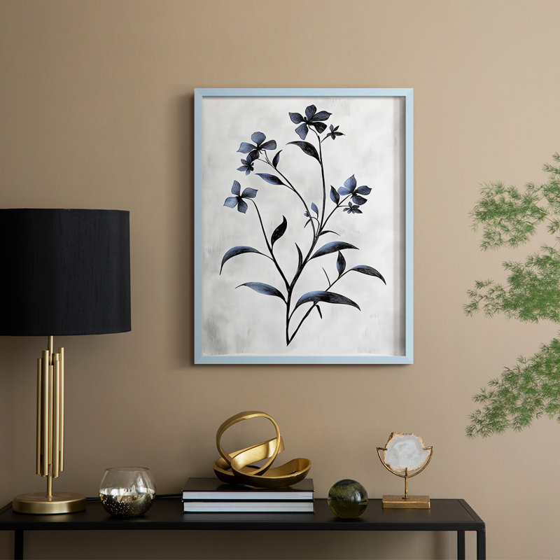 NAUTICAL Series XXXI, reproduction encadrée - bois massif, H 21 po x l 17 po, Bleu