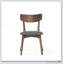 Chaises de salle à manger rembourrées Mid-Century avec cadre en noyer et sièges au design intemporel, gris foncé-1552903622