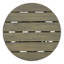 Table d'appoint d'extérieur en bois gris, diamètre de 16,1 pouces, support robuste, table basse à finition rapide pour la cour et le patio, surface, peu d'entretien, emplacement polyvalent