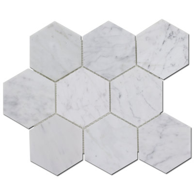 4" CARRARA HONEYCOMB HONED