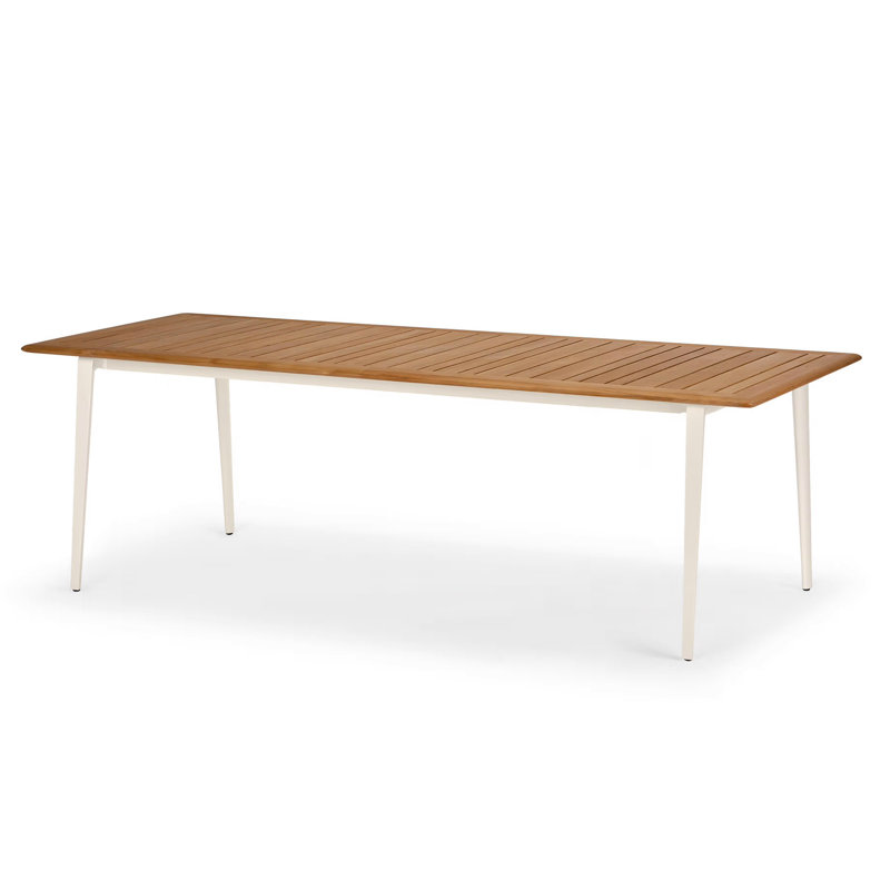 WA Outdoor Teak Dining Table, Brown, 39.25" W x 98.5'' L x 29.25" H, Lipari