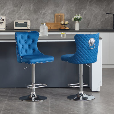 Tabouret de comptoir pivotant à hauteur réglable avec structure en métal