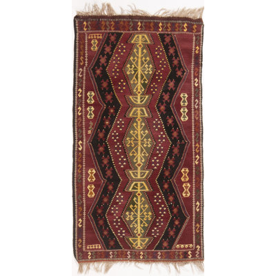 Rug & Kilim One-of-a-kind Hand-knotted 1910s Red 2'5" X 5'7" Runner Wool Area Rug