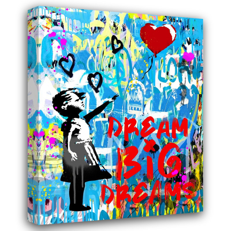 «Dream Big Dreams» par Stephen Chambers, impression sur toile tendue, H 18 po x l 15 po x P 1,5 po