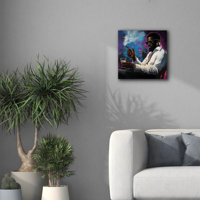 «Unwind» par Rich Monet, art mural sur toile, H 18 po x l 18 po x P 0,75 po