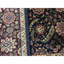 Tapis bleu marine et vin de haute qualité noué à la main