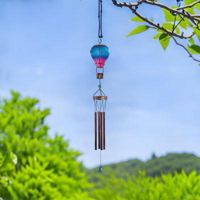 Carillon à vent en ballon bleu et rose 36 po