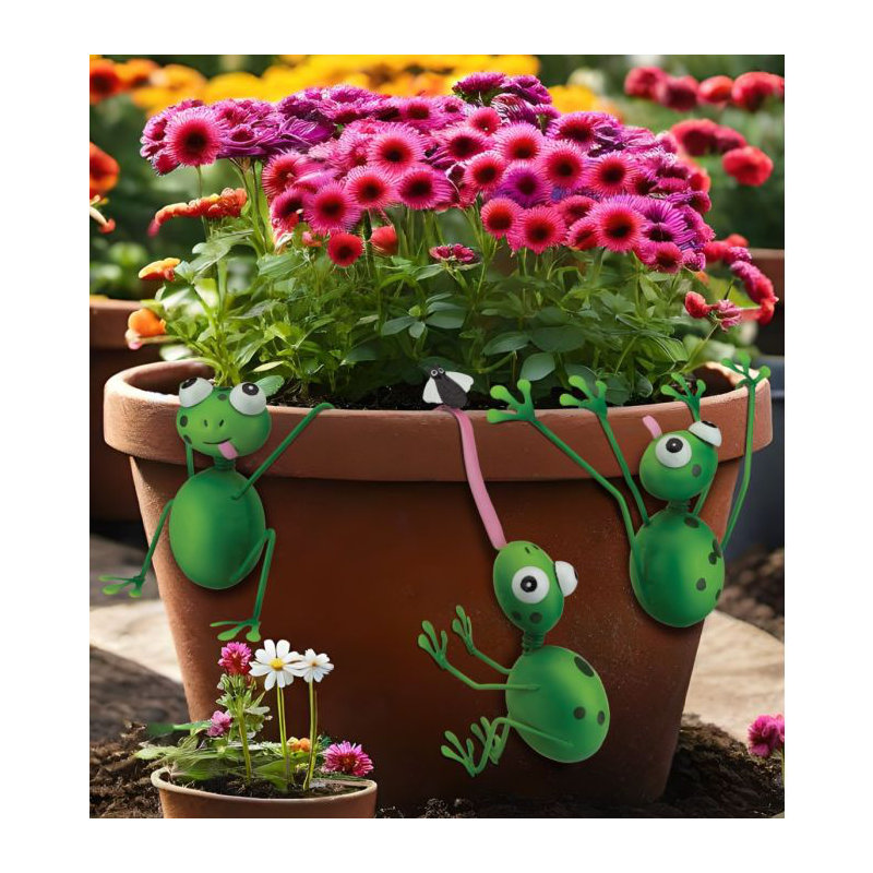 Ensemble de 3 pots à grenouille
