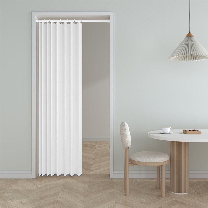 White Heat Proof Door Curtain, Foldable Insulated Panel for Kitchen & Entryway, 41.3" W x 78" H, White, 41.3" W x 78" L