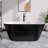 55'' W x 28'' D Freestanding Soaking Bathtub Contemporary Stand Alone Oval Tub with Center Drain & Integrated Overflow-91519869
