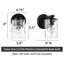 3 lumières 21 po Éclairage pour meuble-lavabo noir mat / nickel brossé / or avec abat-jour en verre transparent martelé-1122534517-1134545831