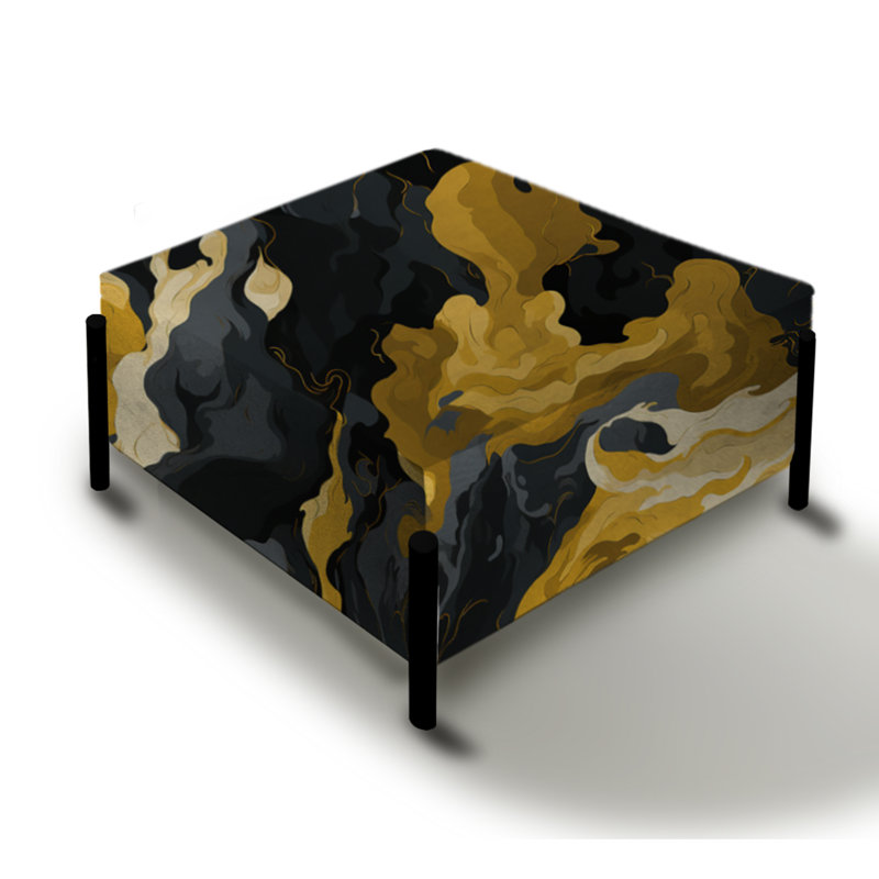 Grand repose-pieds carré camouflage Gilded Concealment