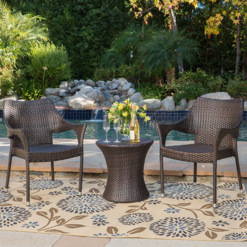 Cvetana Wicker/Rattan 2 - Person Seating Group, Brown