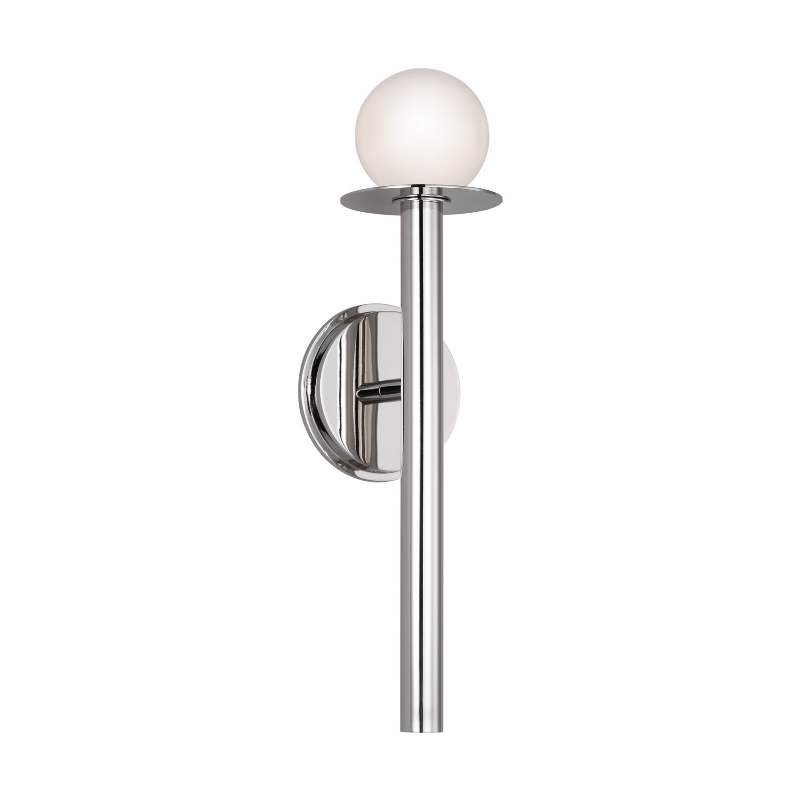 Single Light Dimmable Wallchiere, Polished Nickel