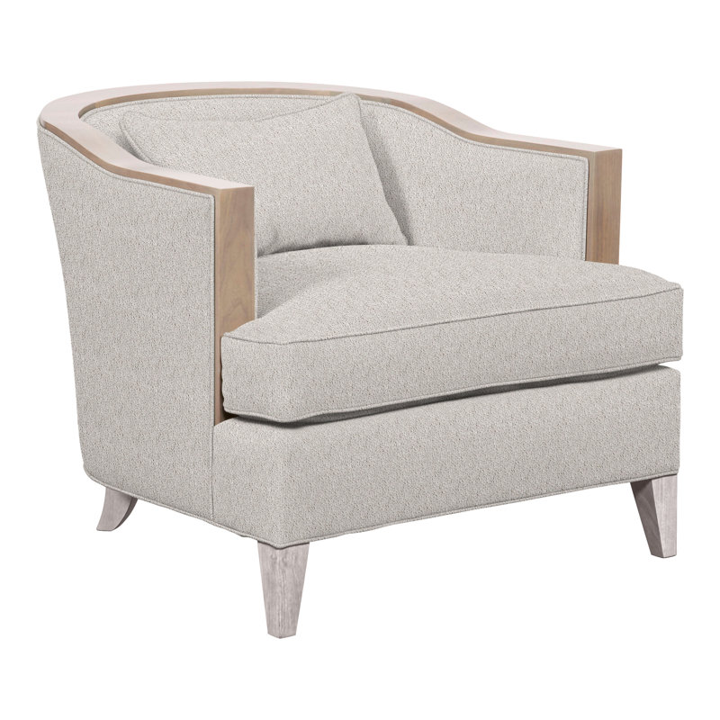Thom Filicia Home Upholstered Barrel Chair, Dove Gray, Navada Granite Crypton® Performance Fabric
