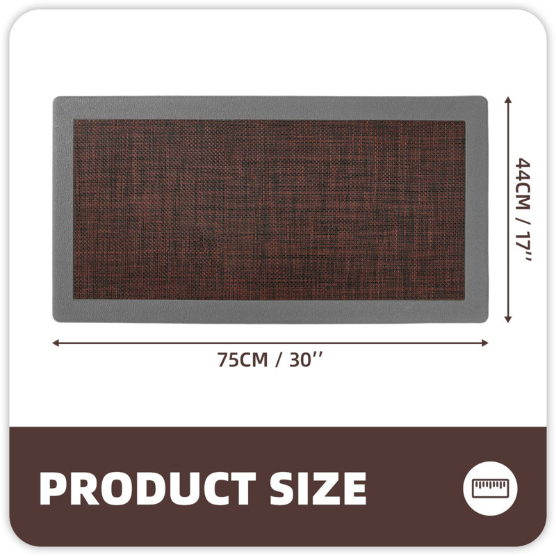 Tapis anti-fatigue Deeana, Rectangle 1 pi 5 po x 2 pi 5 po, Rouge