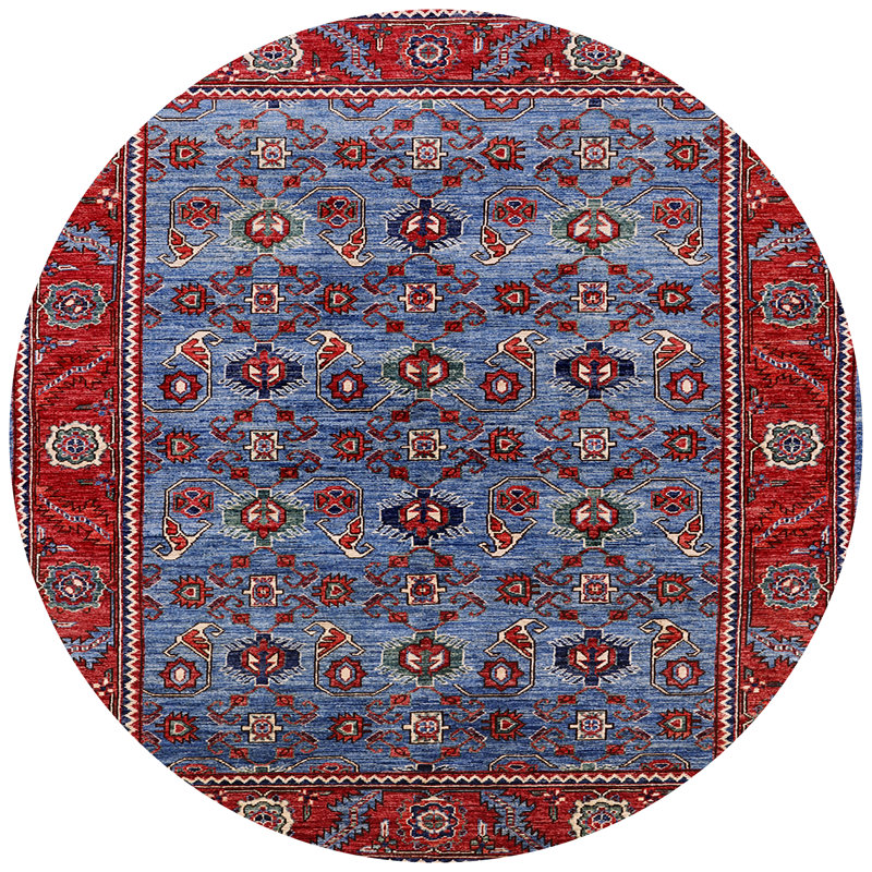 Gately Oriental Indoor Rug, Round 6'
