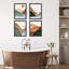 Ensemble de 4 impressions de décorations murales encadrées sur papier, 4 pièces-93012641-93012643