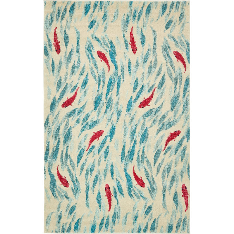 Washable Abstract Indoor Rug, Rectangle 9' x 12'2"